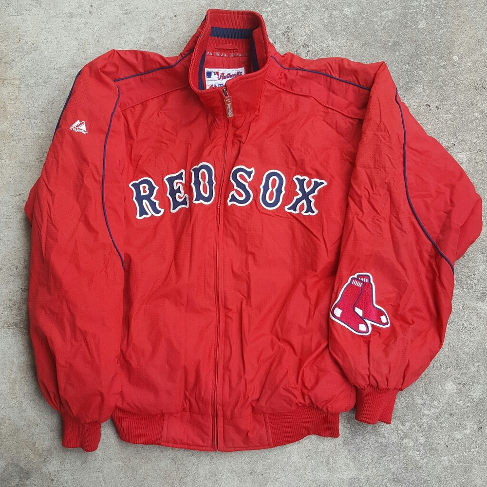 Vintage Majestic MLB Boston Red Socks Zip-Up LG
